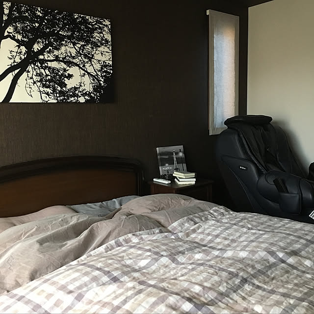 アクセントクロス ブラウン/読書の秋/マッサージチェア/積水ハウス/マリメッコファブリックパネル...などのインテリア実例 - 2019-12-09 08:01:50