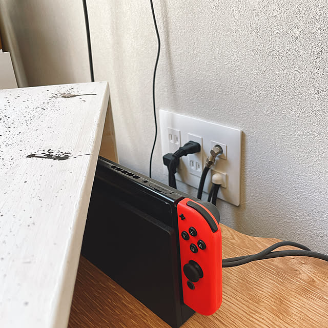 隠してみた/隠して収納/インテリア雑貨/コンセント隠し/DIY棚...などのインテリア実例 - 2022-04-16 13:46:05