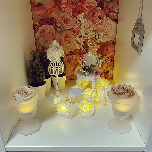 ベットサイド/ドールハウス風/ビアンちゃんのハンドメイド/IKEAの棚/見てくれてありがとうございます♡...などのインテリア実例 - 2021-10-28 22:38:16