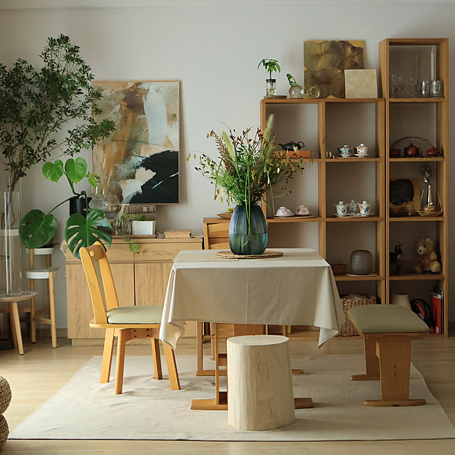 部屋全体/フラワーベース/花器/2人暮らし/海外風インテリア...などのインテリア実例 - 2024-10-04 16:15:48