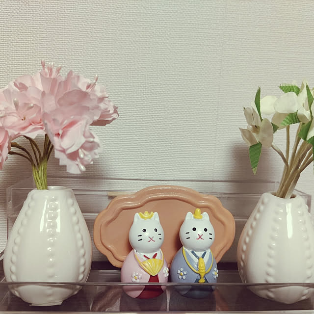 ひなまつり/イベント参加中/ひな人形/ナチュラルキッチン/ダイソー飾り棚...などのインテリア実例 - 2023-02-07 21:22:40