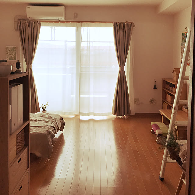 観葉植物/無印良品/ナチュラル/一人暮らし/部屋全体のインテリア実例 - 2019-05-04 14:28:52