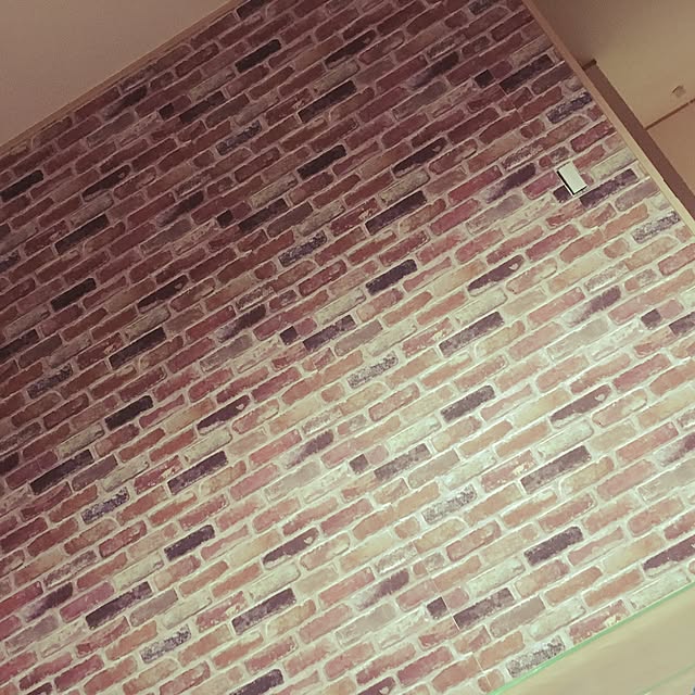 壁/天井/レンガ風壁紙/子供部屋/フォローお気軽にしてください♡/初めての投稿強化月間！のインテリア実例 - 2017-04-04 00:19:52
