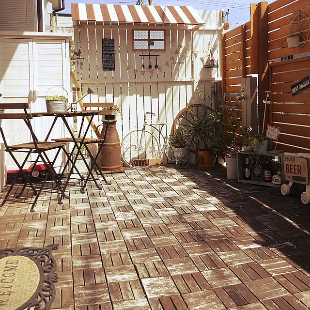 イケア IKEA RUNNEN フロアデッキ アカシア無垢材 36ピース イケア IKEA RUNNEN フロアデッキ アカシア無垢材 36ピース