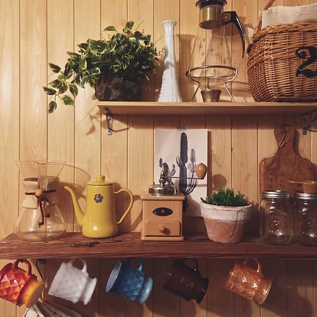 棚/ごちゃごちゃ/海外インテリアに憧れる/chemex/コーヒーセット...などのインテリア実例 - 2015-06-09 16:46:17