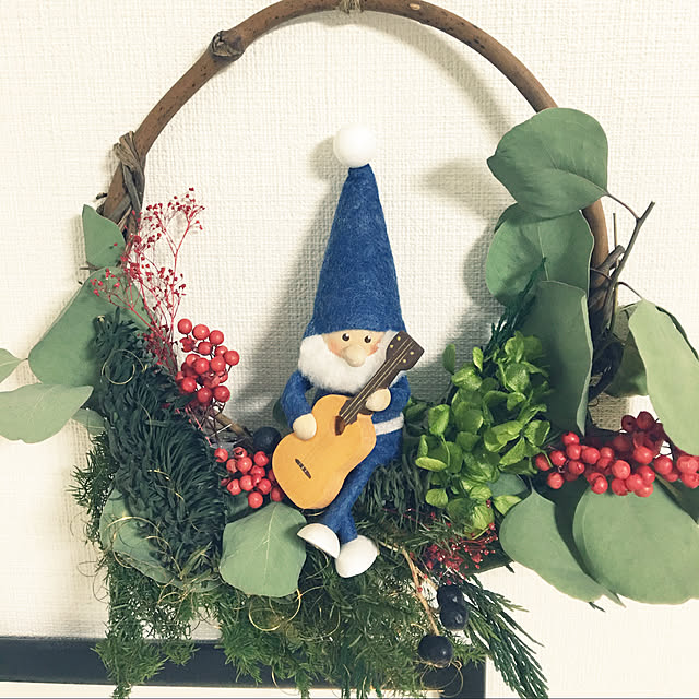 リース 手作り/クリスマス/ノルディカ ニッセ/植物/北欧...などのインテリア実例 - 2019-11-29 21:29:08