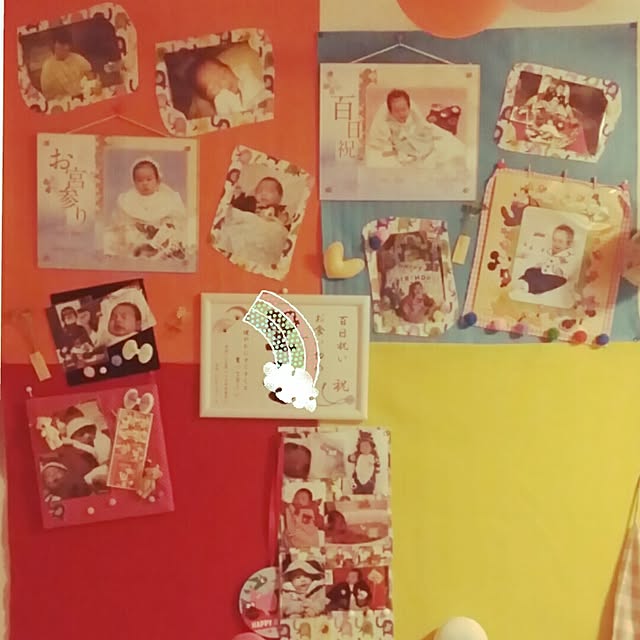 壁/天井/子供部屋/男の子の部屋/カラフルPOPにしたい/飾りはほぼ100均。...などのインテリア実例 - 2015-01-29 17:54:44