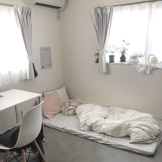 ホワイト×グレー/IKEA/シンプル/観葉植物/ホワイトインテリア...などのインテリア実例 - 2020-11-05 21:11:27