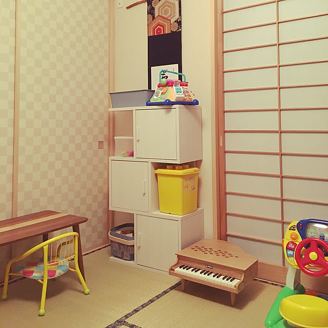 ミニピアノ/絵本棚/おもちゃ収納/配置換えしました/和室はキッズスペース...などのインテリア実例 - 2019-07-04 05:36:57