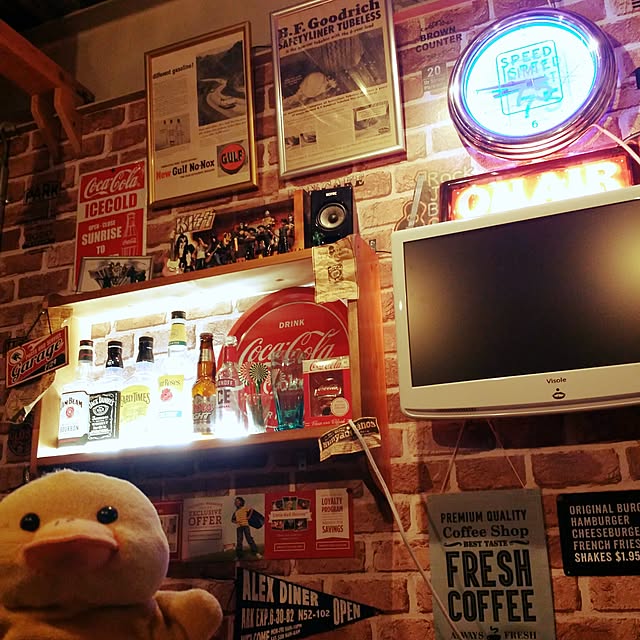 棚/アメリカン/ガレージ/照明/ネオン...などのインテリア実例 - 2017-05-31 20:53:14