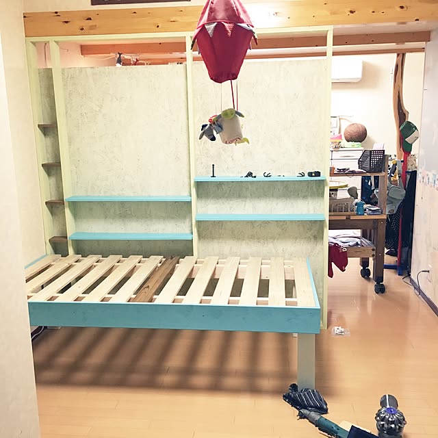 ベッド周り/ハンドメイド/ベッドDIY/DIY/間仕切りDIYのインテリア実例 - 2016-11-23 17:17:30