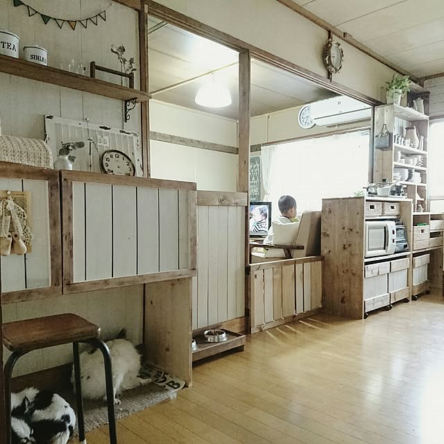 部屋全体/団地/DIY/だってそれが…/板壁DIY...などのインテリア実例 - 2017-03-13 18:46:47