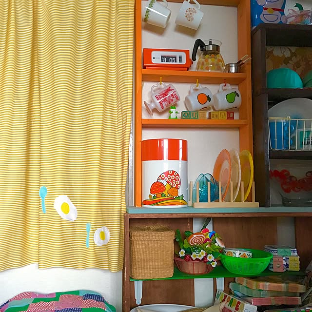 壁/天井/DIY/DIY棚/キノコ雑貨/ミルクガラス...などのインテリア実例 - 2016-08-26 08:10:15