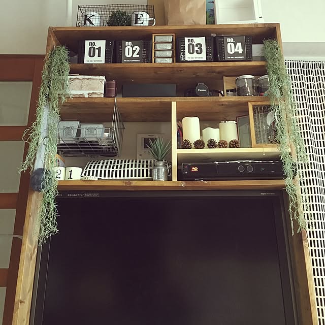 棚/DIY/テレビボード/ワトコオイルダークウォルナット/100均...などのインテリア実例 - 2016-04-03 09:36:40