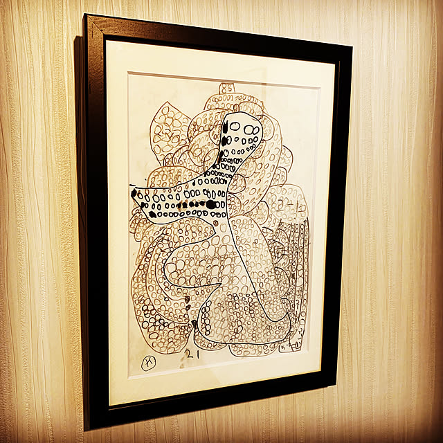 新しい季節 人物画 瀬戸内寂聴 昭和レトロ 鉛筆画 壁掛け 額縁