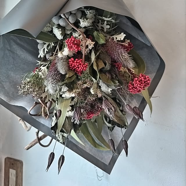 棚/花/ドライフラワー/ドライフラワーのある暮らし/好きなものに囲まれた暮らし...などのインテリア実例 - 2025-04-02 10:04:44