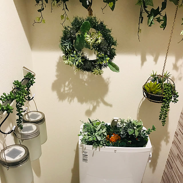 ニトリ/フェイクグリーン/観葉植物/セリア/ガーデニング...などのインテリア実例 - 2019-11-14 21:32:00