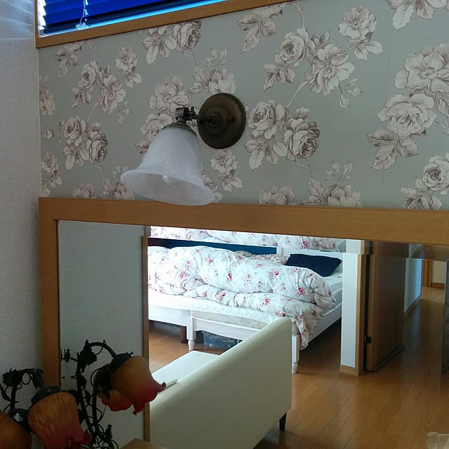 ベッド周り/壁紙/壁紙屋本舗/寝室/寝室の壁...などのインテリア実例 - 2016-11-10 17:39:46