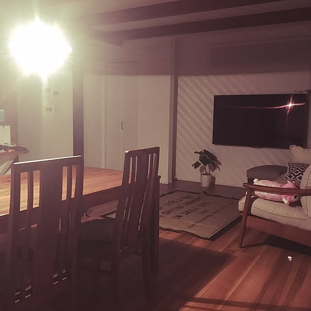 部屋全体/unico/梁のある家/観葉植物/梁...などのインテリア実例 - 2017-06-30 22:44:45