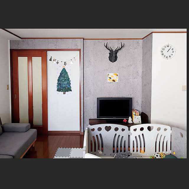 部屋全体/賃貸/賃貸でも楽しく♪/クリスマス/セリア...などのインテリア実例 - 2022-12-18 13:12:07