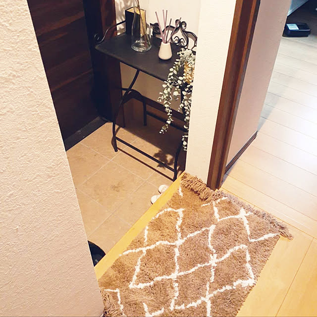 ks.0226の萩原-ずっと触りたくなるシンプルでお洒落なデザインのラグ ノア 50×80 ベージュの家具・インテリア写真