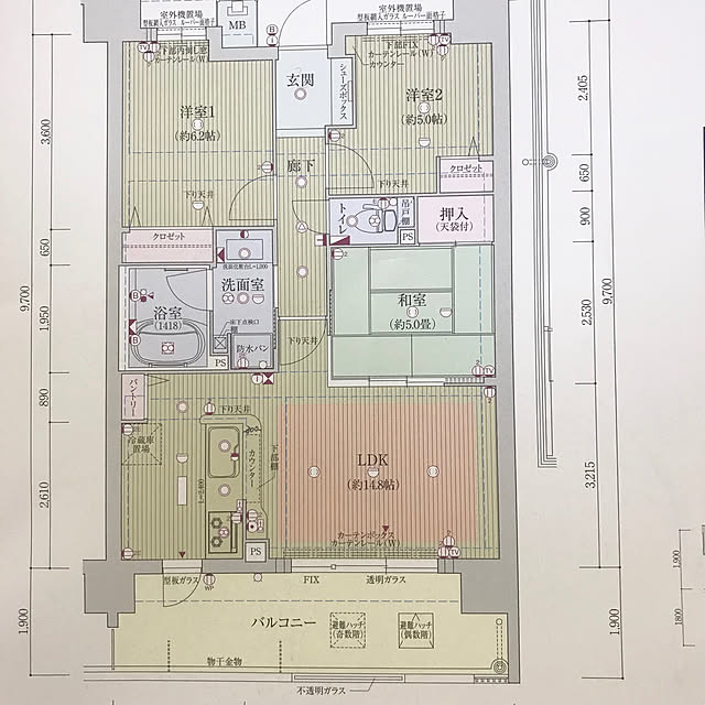 部屋全体/3LDK/間取り/横長リビングダイニング/新築マンション...などのインテリア実例 - 2018-02-18 10:09:22