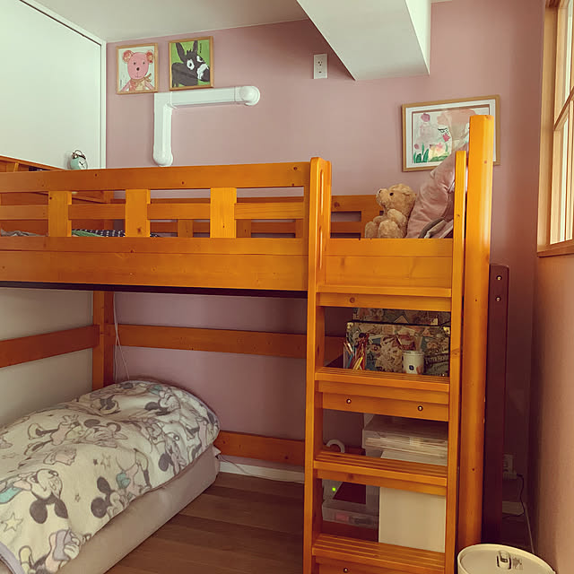 子供部屋女の子/色壁/ロフトベッド/中古を買ってリノベーション/築40年以上...などのインテリア実例 - 2021-02-12 12:56:08