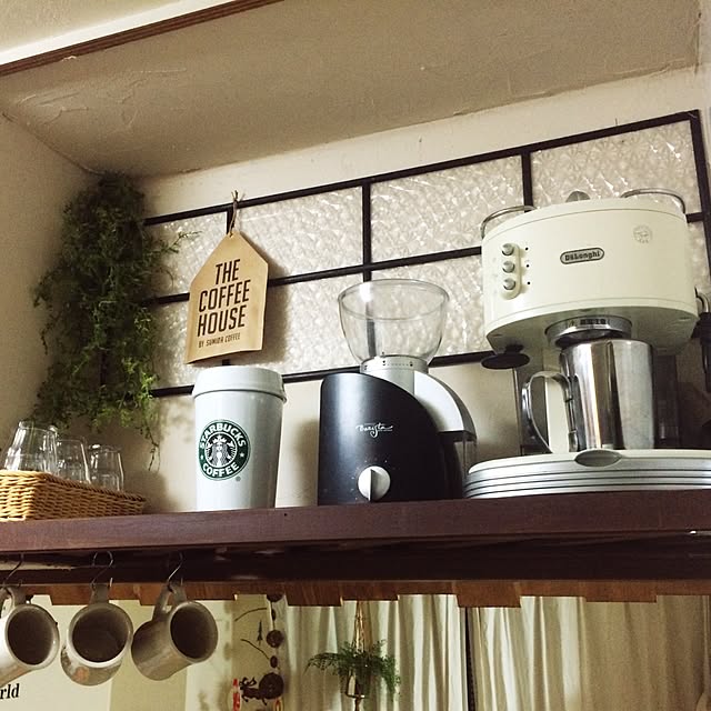 キッチン/コーヒーコーナー/ジョリパッド/DIY/フェイクグリーン...などのインテリア実例 - 2015-12-19 21:42:37