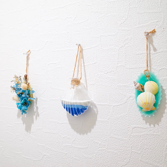 玄関/入り口/ブルー/青/海/ハンドメイド...などのインテリア実例 - 2018-09-17 13:00:08