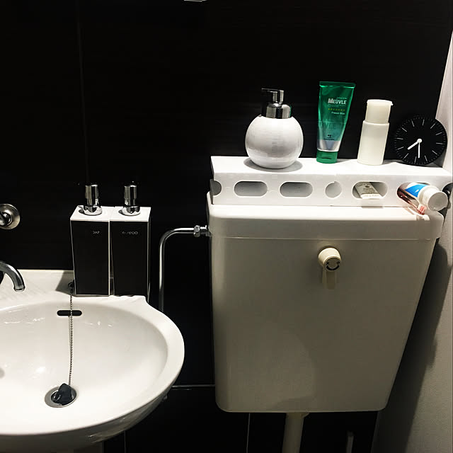 一人暮らし/100均/モノトーン/バス/トイレのインテリア実例 - 2019-07-04 19:34:32