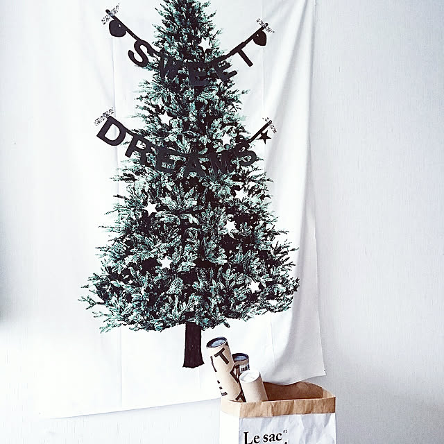 壁/天井/クリスマス/interior/White/白黒...などのインテリア実例 - 2017-11-20 15:13:08