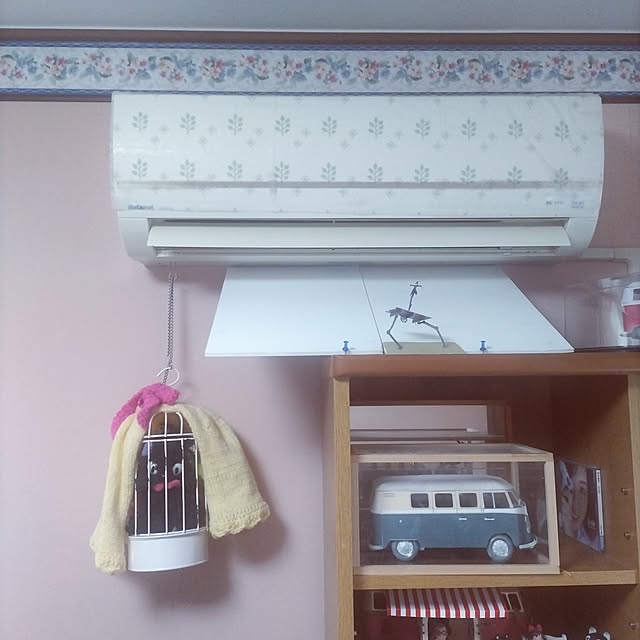 壁/天井/暑さ対策/エアコン風向調節/棚の上のエアコン/風向きを変える...などのインテリア実例 - 2024-06-16 16:57:52