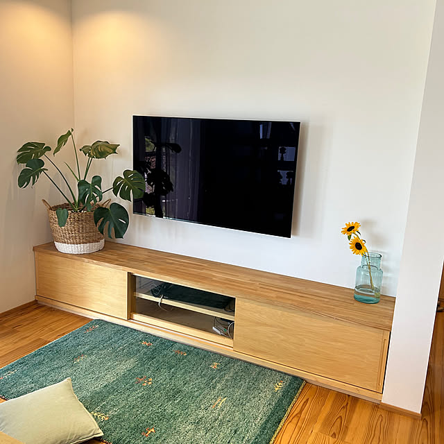 観葉植物/モンステラ/テレビボード/無印良品/スッキリ暮らしたい...などのインテリア実例 - 2023-06-04 10:26:46