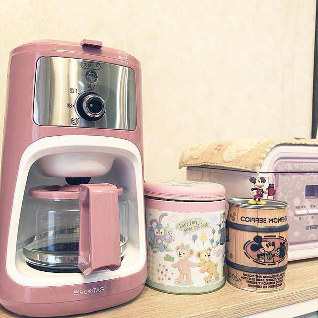 mickeyインスタントコーヒー♡/ダッフィー 缶/TIGER 炊飯器/ピンク好き♡/HashTAGコーヒーメーカー...などのインテリア実例 - 2020-10-03 10:24:01