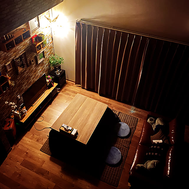 夜/全体図/吹き抜け/こたつのある暮らし/部屋全体のインテリア実例 - 2020-04-05 10:50:09