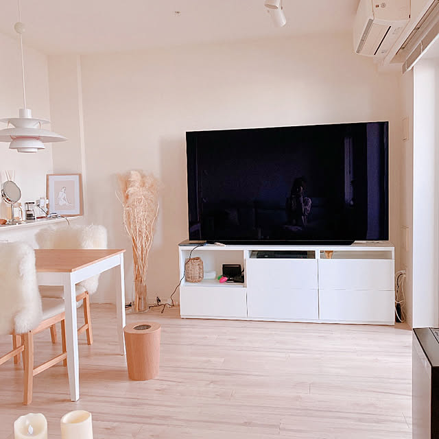 ルイスポールセン照明/パンパスグラスドライ/ホワイトインテリア/賃貸/H&M HOME...などのインテリア実例 - 2021-03-01 11:20:42