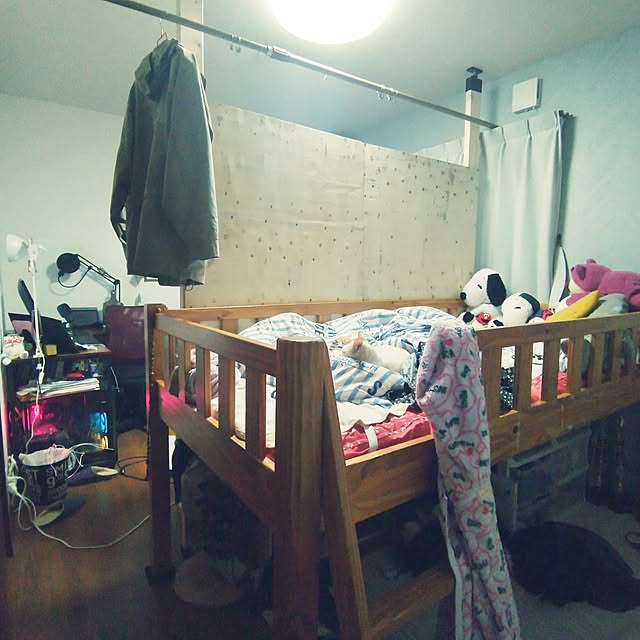 部屋全体/ベニア板/子供部屋/部屋を仕切る/まだ未完成ですが…...などのインテリア実例 - 2023-05-09 19:52:51
