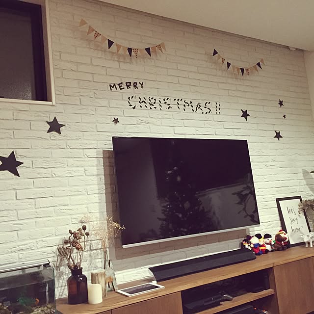 リビング/クリスマスツリー/マスキングテープのインテリア実例 - 2015-12-06 22:56:10