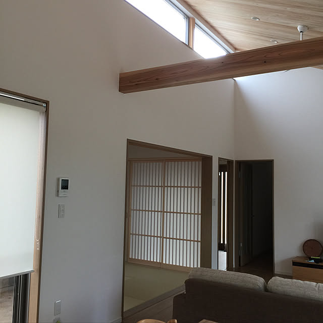 部屋全体/いいね！ありがとうございます◡̈♥︎/平屋/片流れ屋根/杉 上小...などのインテリア実例 - 2017-08-18 08:01:49