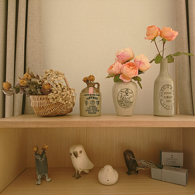 棚/薔薇/花/レディエマハミルトン/ドライフラワー...などのインテリア実例 - 2017-11-19 22:44:35