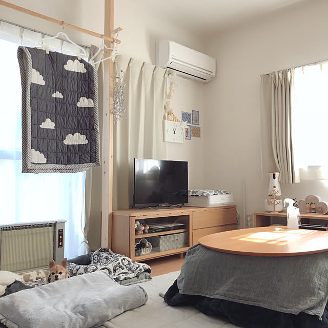 Emiの無印良品-無印良品 オーク材AVラック・幅150cm 幅150×奥行40×高さ46.5cm 15874828の家具・インテリア写真