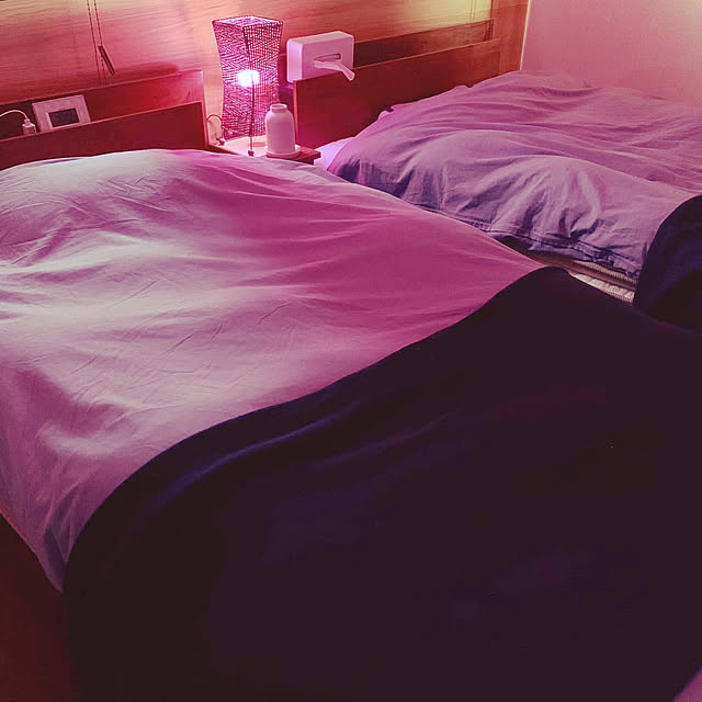 寝室の照明/ニトリのベッド/Philips Hue/インスタ→yumi_spring/セキスイハイム...などのインテリア実例 - 2022-03-01 22:20:03