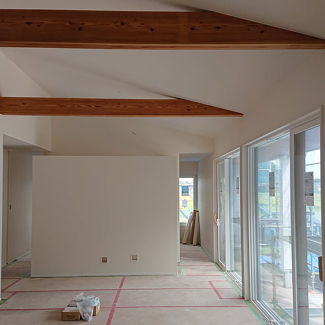 建設中/白い壁紙/平屋/大きな窓/部屋全体のインテリア実例 - 2020-09-21 15:05:24