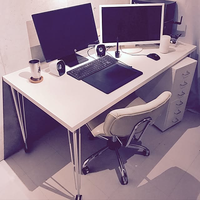 机/IKEA/ホワイトインテリア/無印良品/ワークスペースのインテリア実例 - 2017-02-25 22:36:20