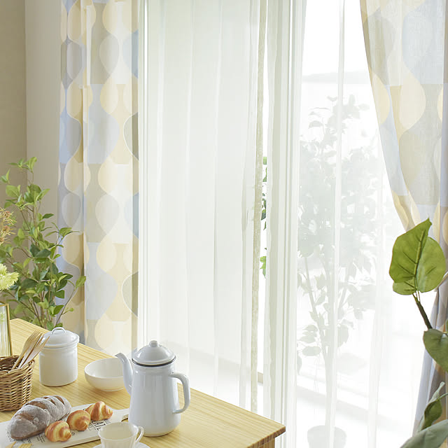 wakuwaku_curtainの-【4000円OFFクーポン配布】レースカーテン レース カーテン 防炎 ミラー キラリカラー ミラーレース 防炎レース ボイルレース ブルー 青 グリーン 緑 パープル ラベンダー ベージュ グレー ウェイトテープ ウェイトロック シンプル 無地 おしゃれ オーダー 透けるの家具・インテリア写真
