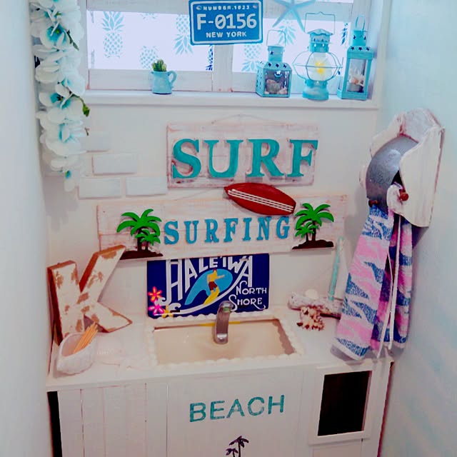 NORTH SHORE 壁掛けサーフボード ワーゲンバスデザイン 纏わ