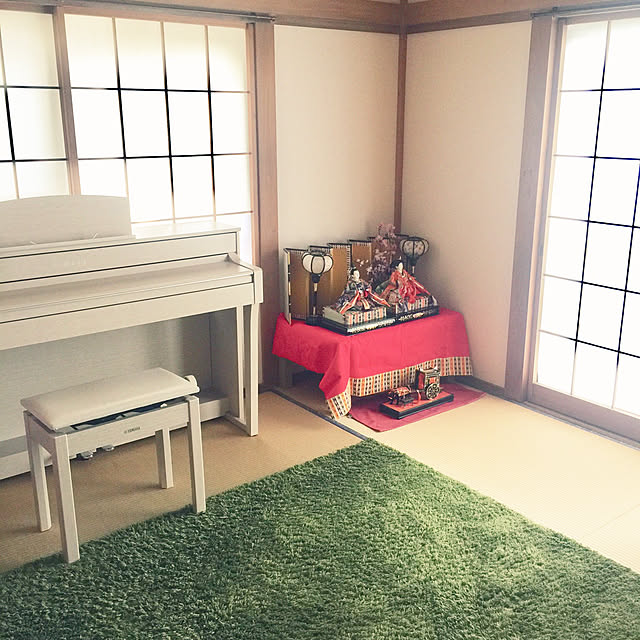 ベッド周り/ひな祭り/芝ラグ/おしゃれな家にしたい/白が好き...などのインテリア実例 - 2018-03-12 20:56:44