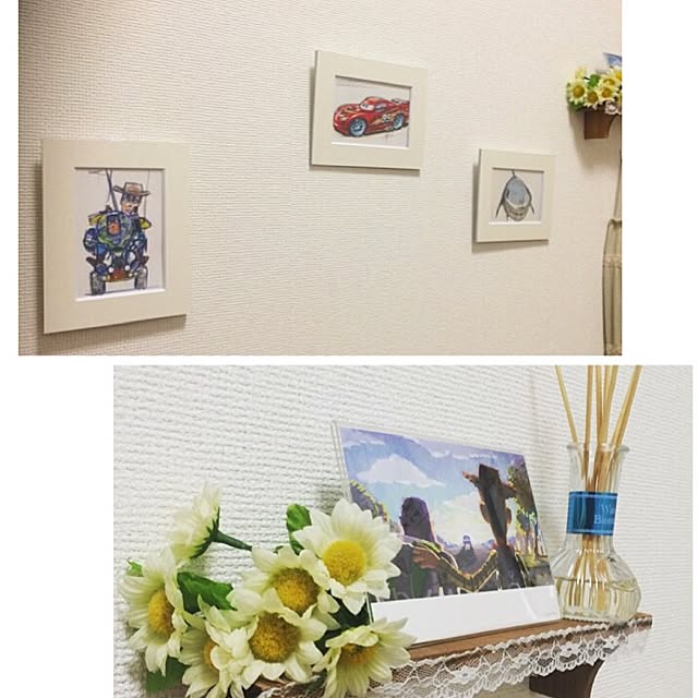 壁/天井/ポストカードディスプレイ/ポストカード/ピクサー/ピクサー展...などのインテリア実例 - 2016-12-18 13:09:15