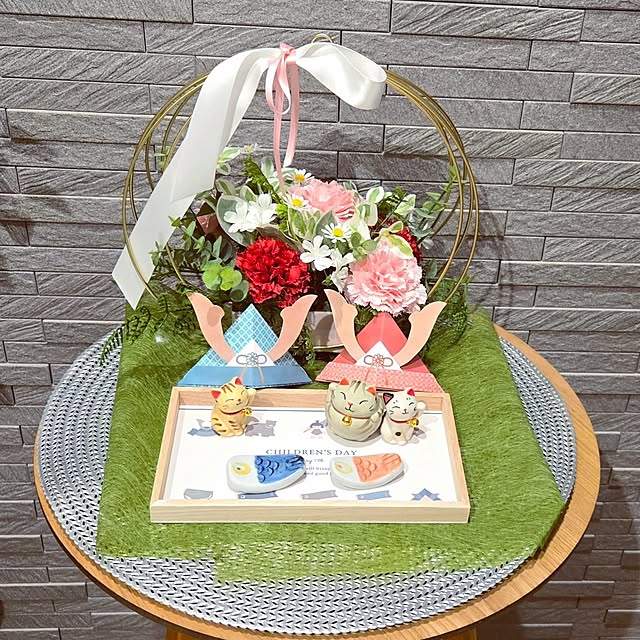 玄関/入り口/こどもの日/猫/100均/Can★Do...などのインテリア実例 - 2025-05-03 10:03:40