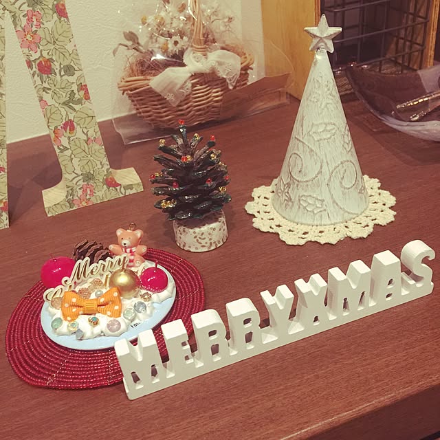 玄関/入り口/クリスマスデコ/娘の手作り♪/友人の手作り/セリア...などのインテリア実例 - 2015-11-05 09:09:32